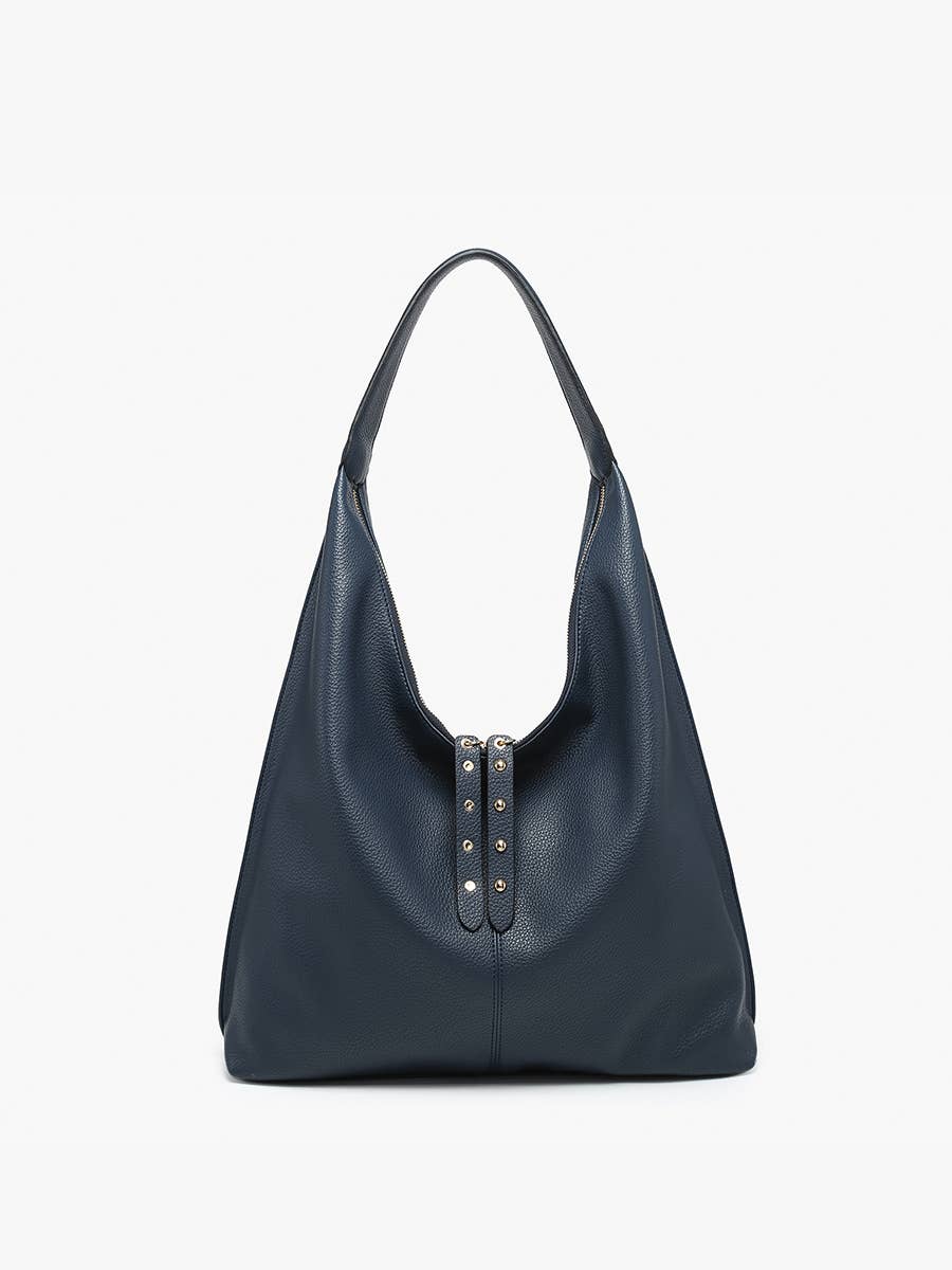 Tori Oversized Slouchy Hobo w/ Studded Tassels