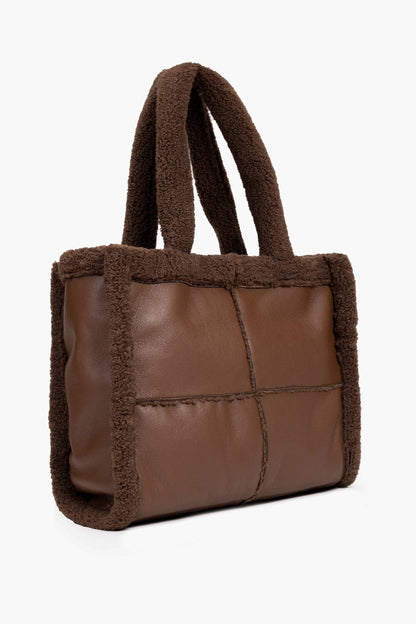 North Everyday Winter Sherpa Tote (Chocolate Brown)