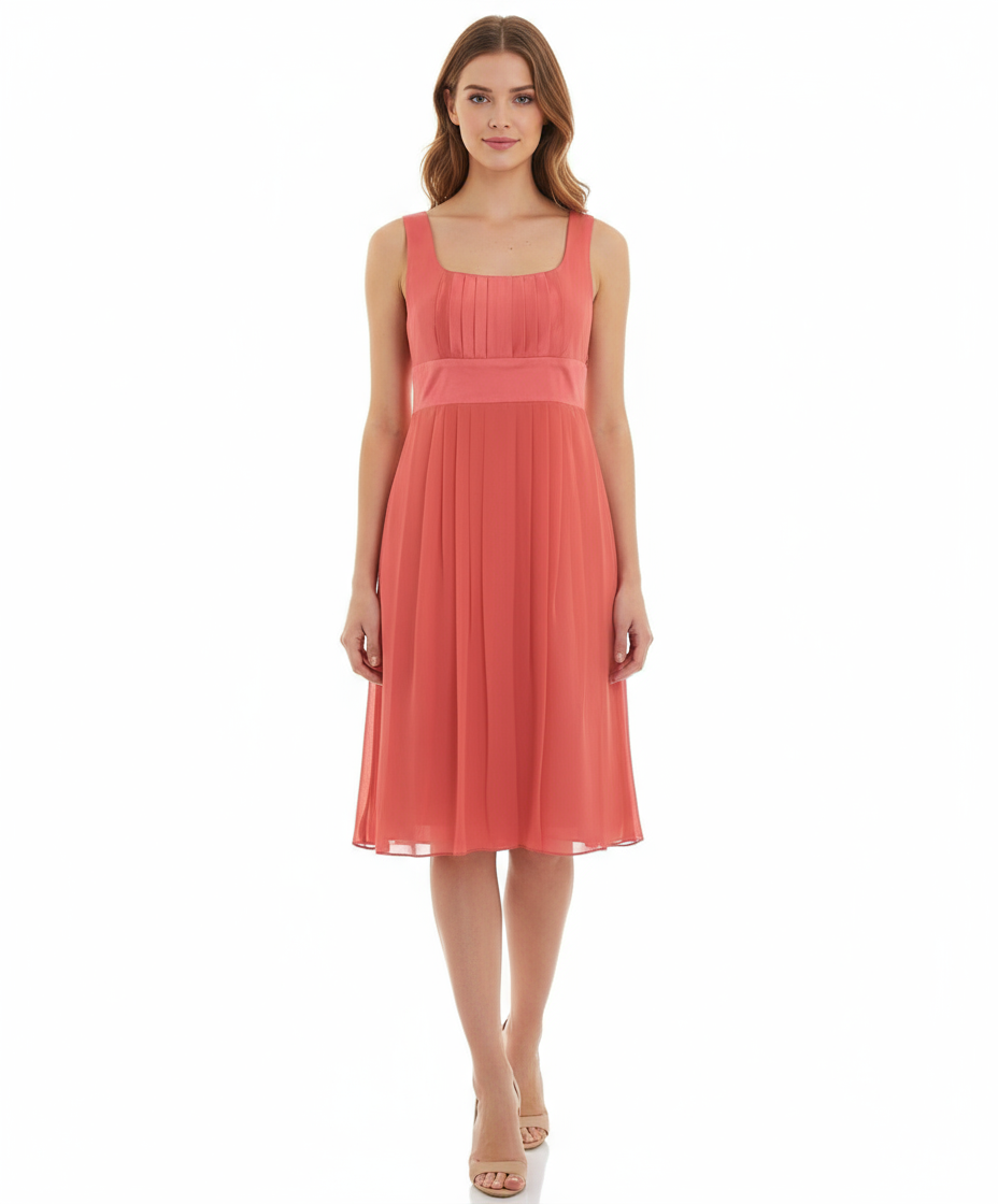 Suzi Chin Empire Waist Chiffon Dress