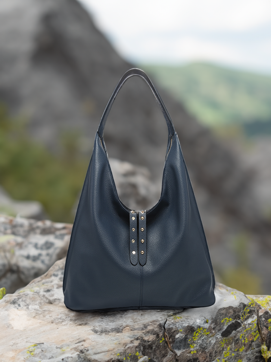 Tori Oversized Slouchy Hobo w/ Studded Tassels