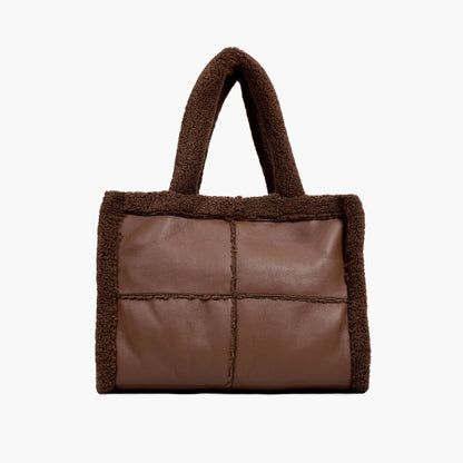 North Everyday Winter Sherpa Tote (Chocolate Brown)