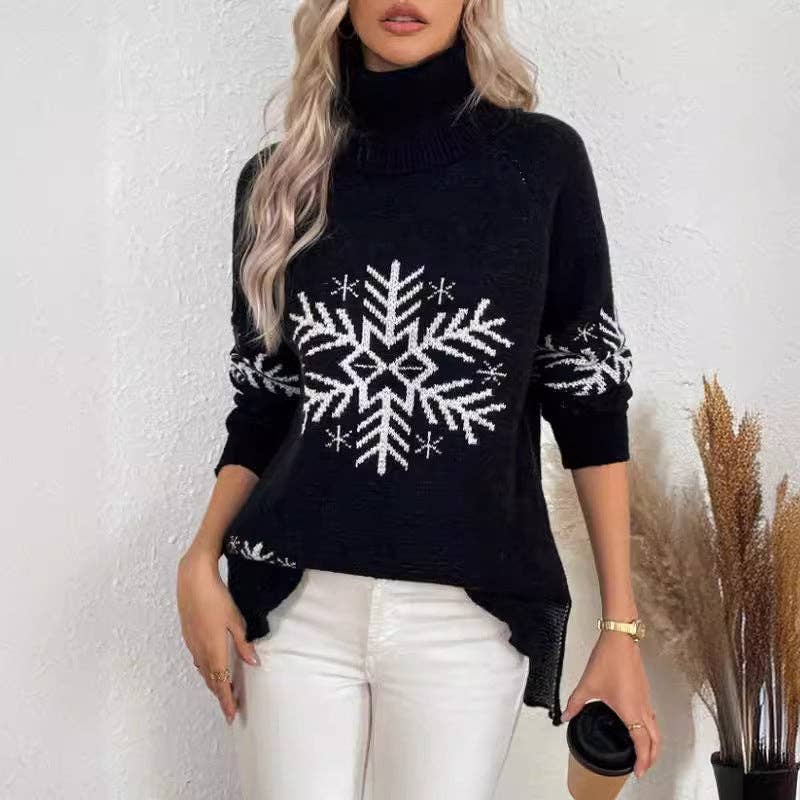 Autumn and winter pullover turtleneck Christmas sweater