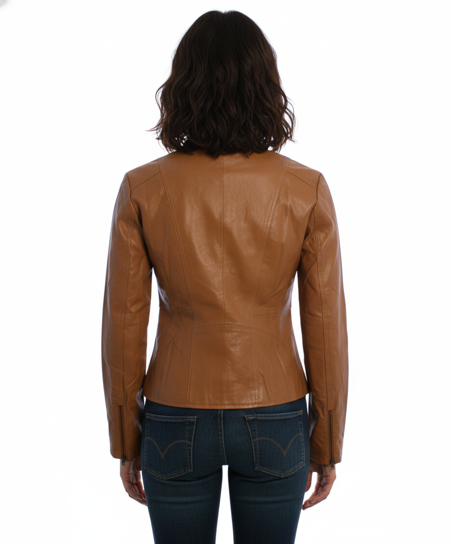 HYFVE Pleather Zip Up Biker Jacket