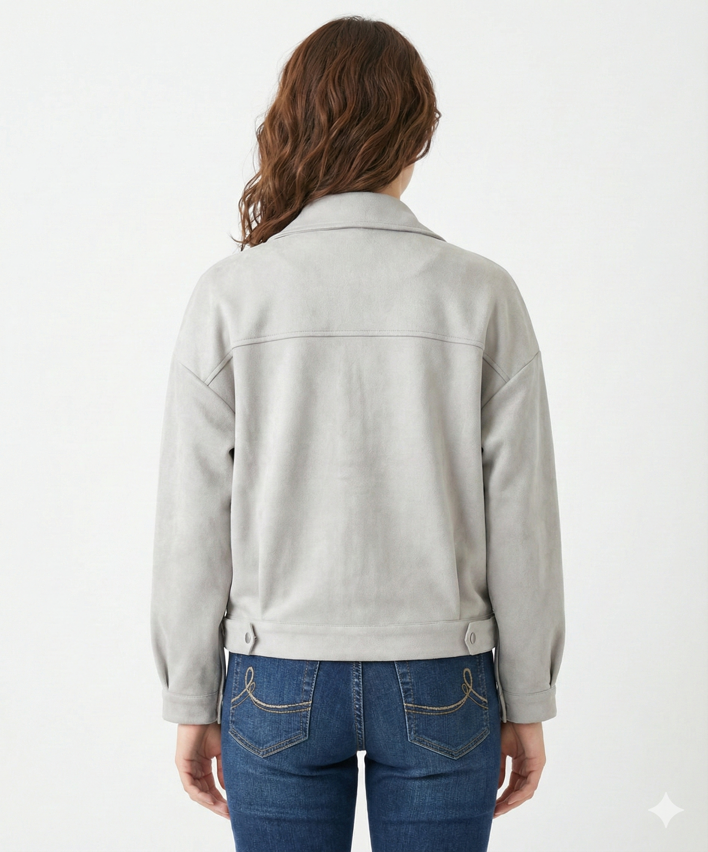 HYFVE Suede Zip Up Biker Jacket