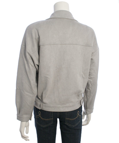 HYFVE Suede Zip Up Biker Jacket