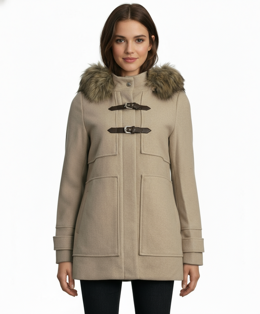 Coffeeshop Single Breasted Hooded Toggle Coat