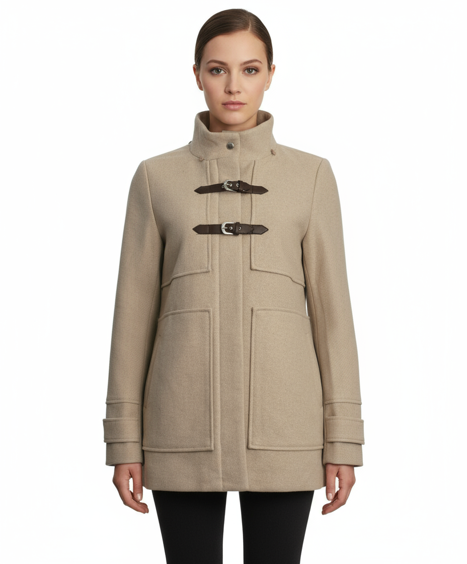 Coffeeshop Single Breasted Hooded Toggle Coat