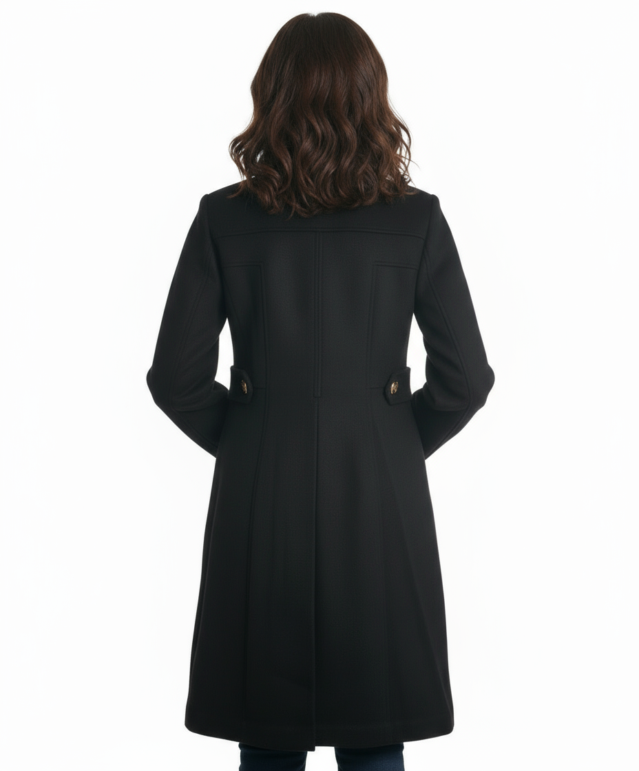 Eliza J Wool Blend Military Walker Coat