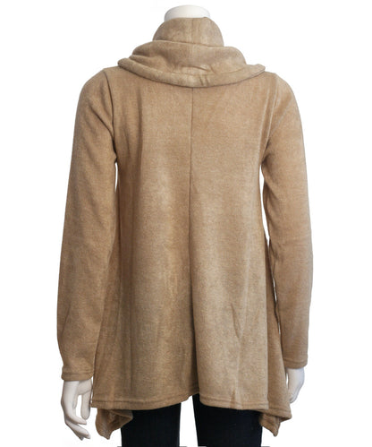 Ryu: Lace Ruffled Cowl Neck Sweater