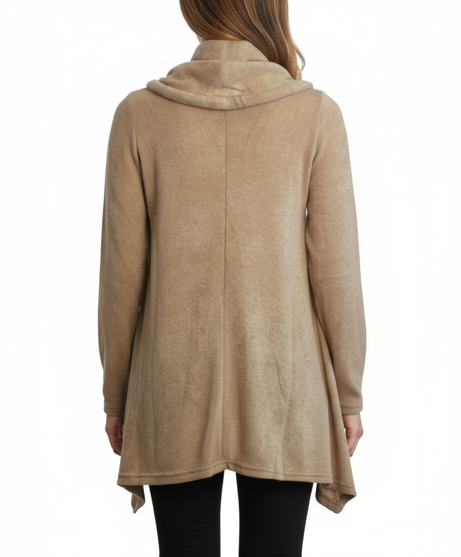 Ryu: Lace Ruffled Cowl Neck Sweater