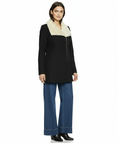 Skies Are Blue Faux Fur Collar Jacket