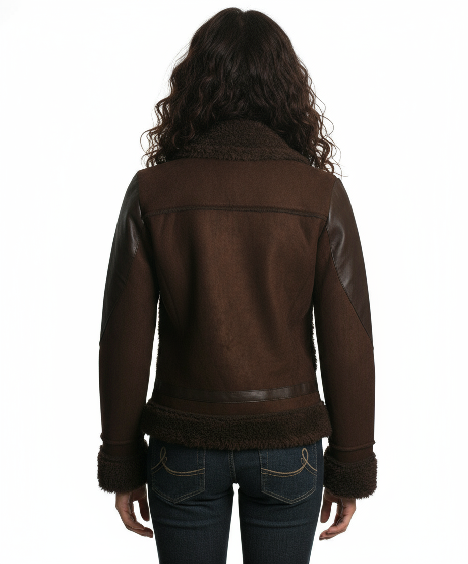 Miilla Long Sleeve Shearling Jacket with Pockets