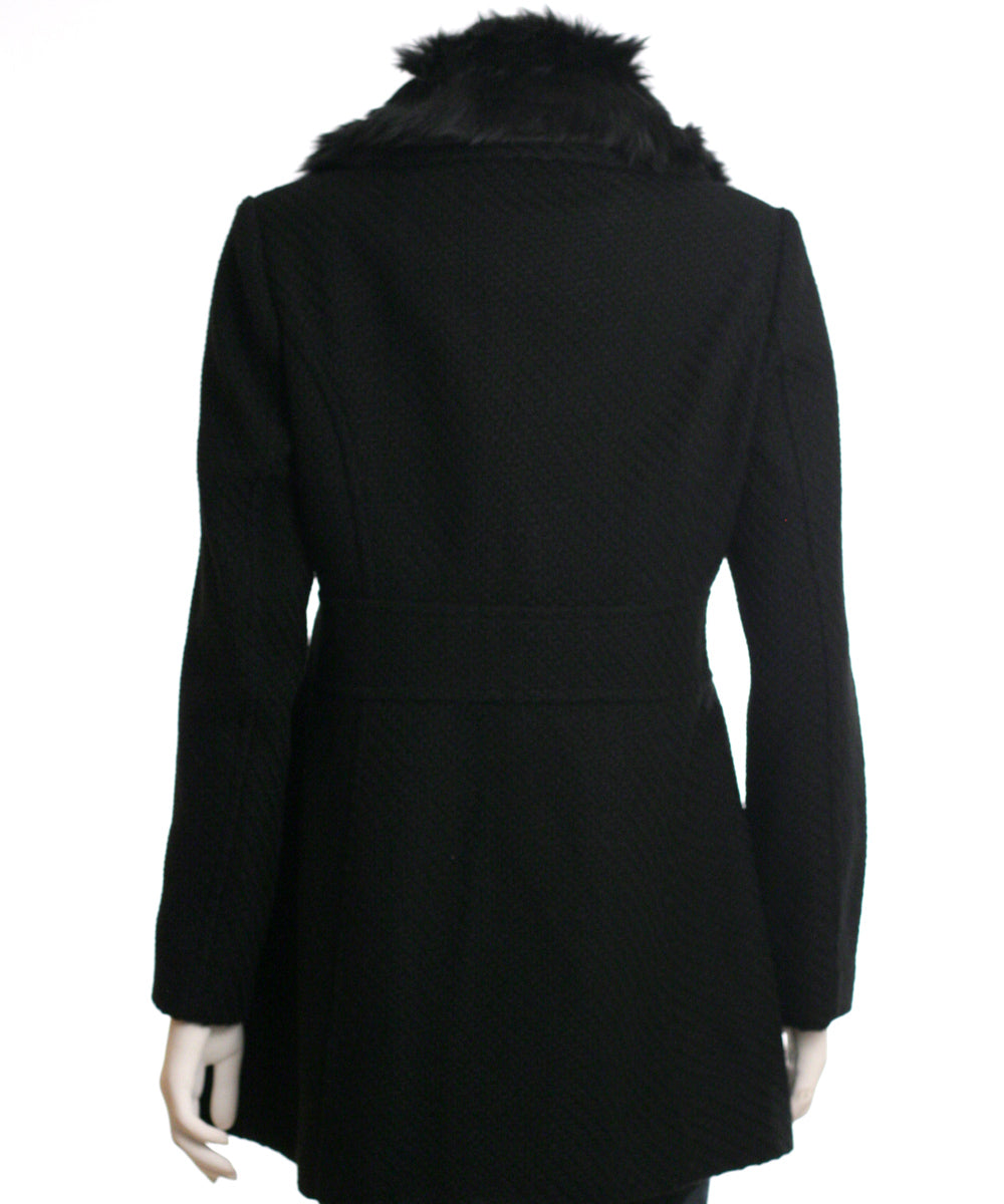 Jessica Simpson Faux Fur Collar Walker Coat