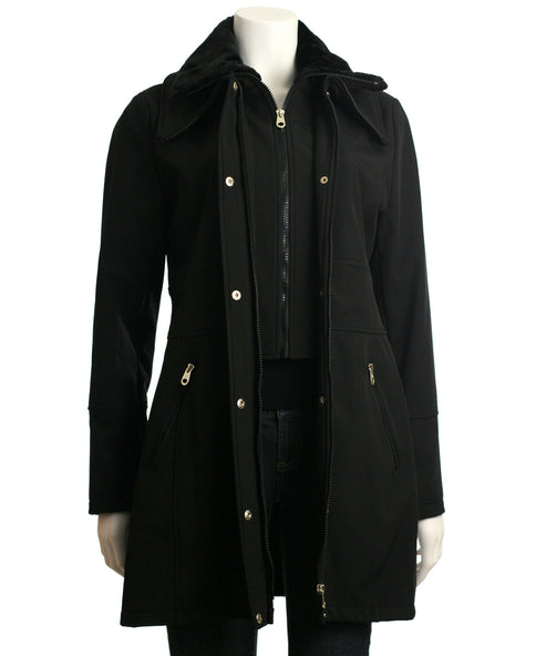 Jessica Simpson Soft Shell Coat, Black