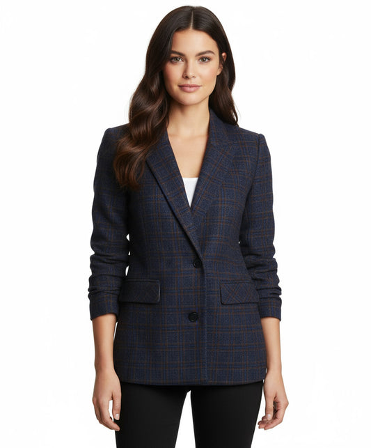 Skies Are Blue Plaid Blazer