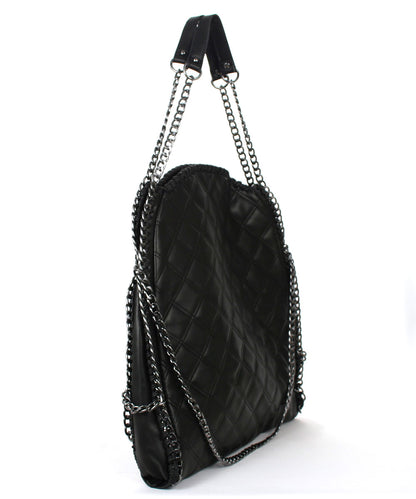 Steve Madden Totes Quilted Tote Bag, Black