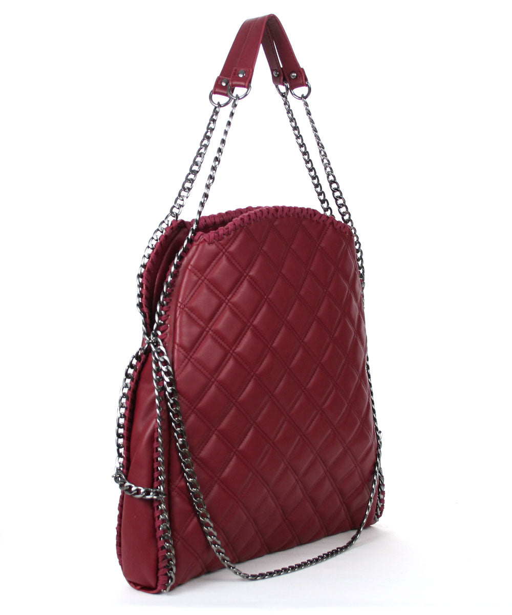 Steve Madden Totes Quilted Tote Bag, Wine