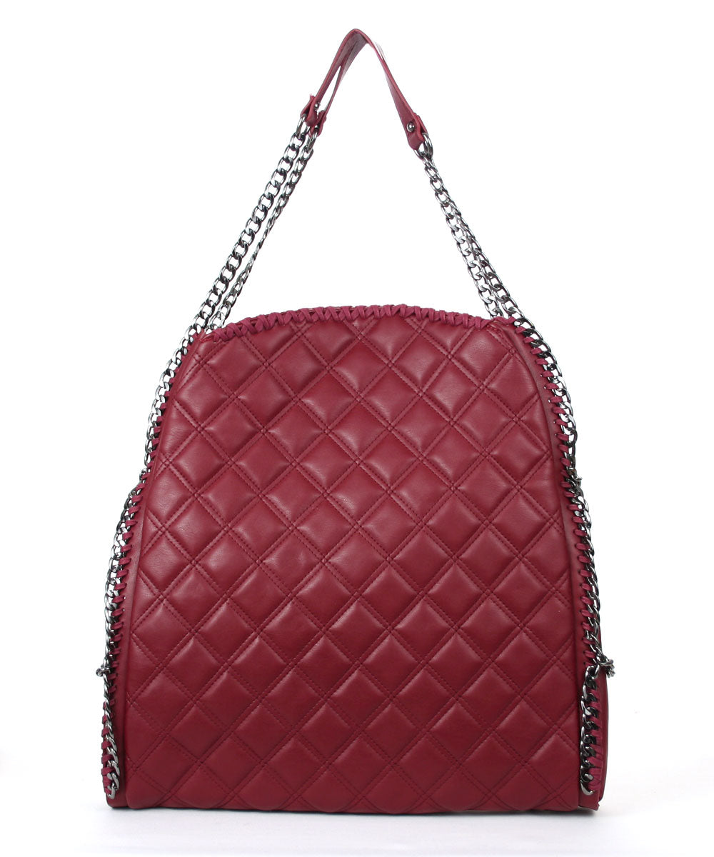 Steve Madden Totes Quilted Tote Bag, Wine
