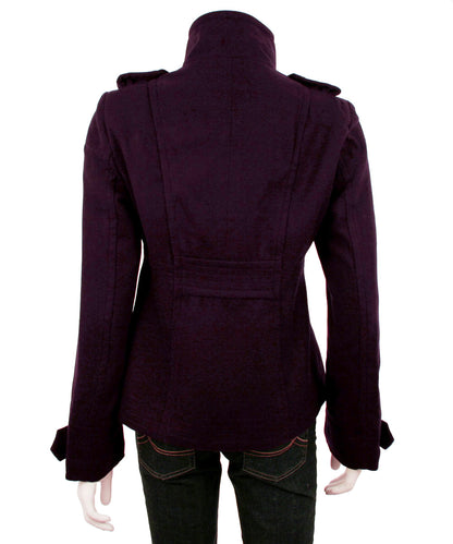 Ci Sono Purple Military Coat