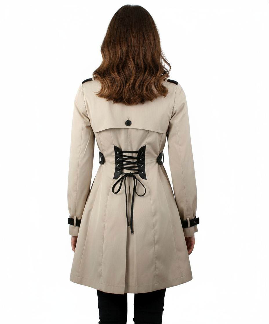 Ina Double Breasted Belted Trench Coat