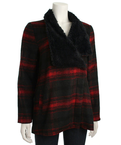 Jack by BB Dakota Rydell Plaid Wool Blend Jacket Wubby Collar