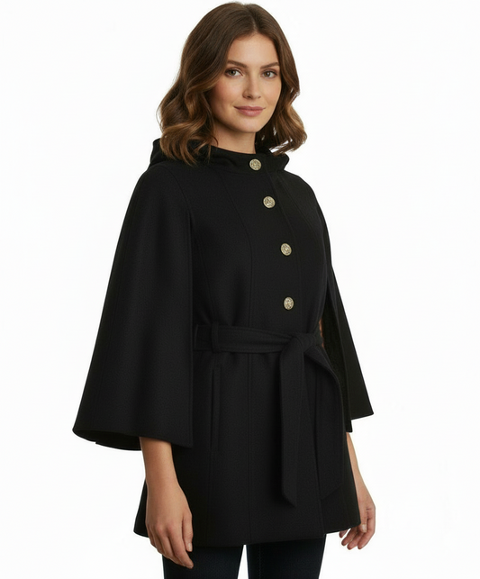 Jessica Simpson Hooded Belted Cape