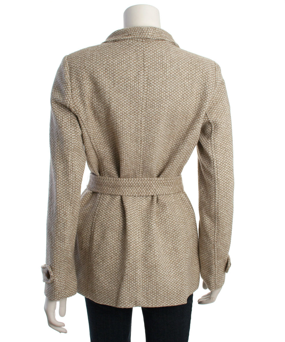 Jessica Simpson Single Breasted Tweed Coat