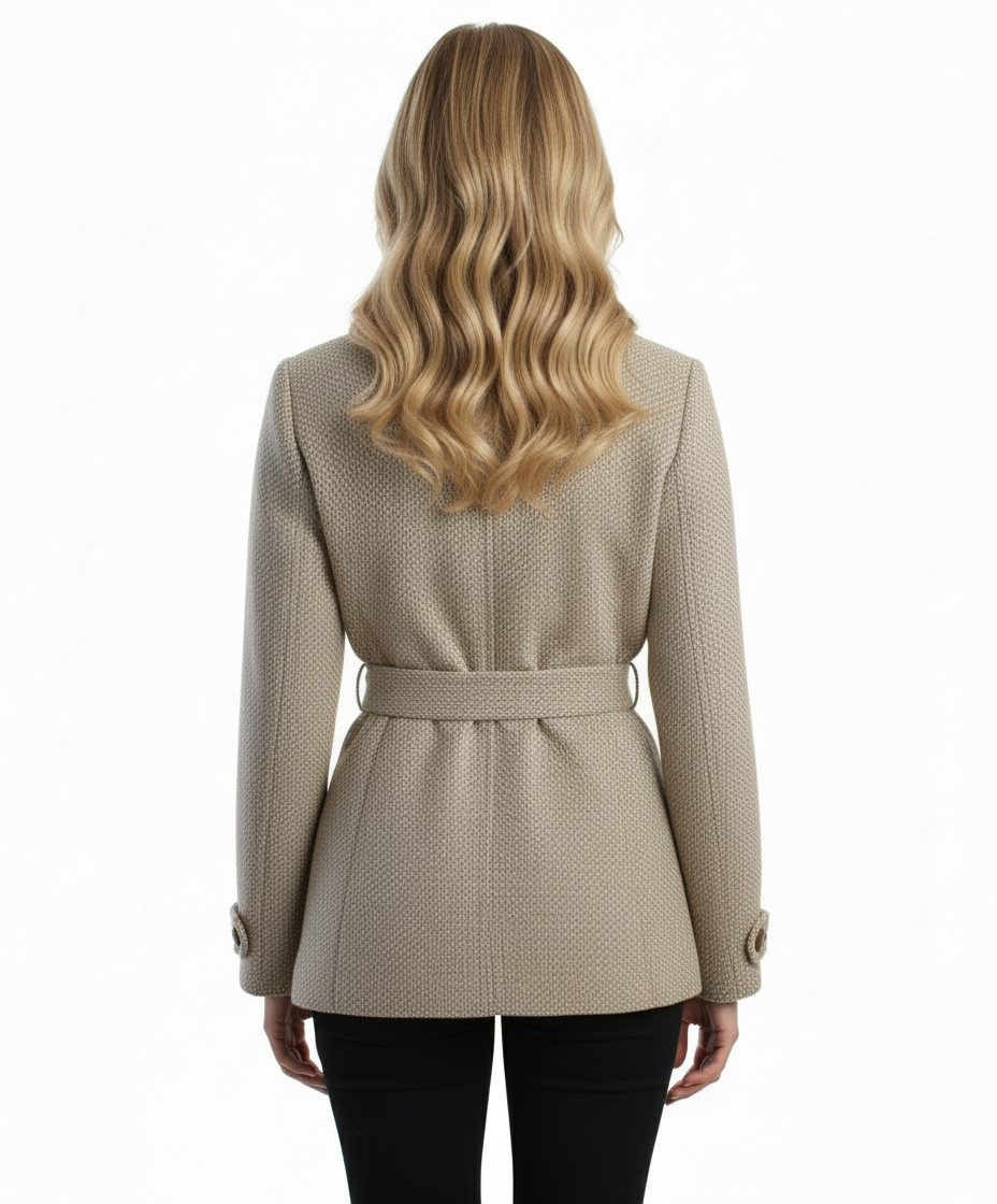 Jessica Simpson Single Breasted Tweed Coat