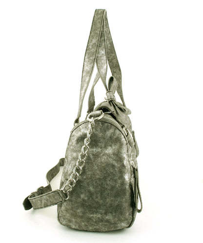 Kensie Girl Silver Bow It Up Duffle