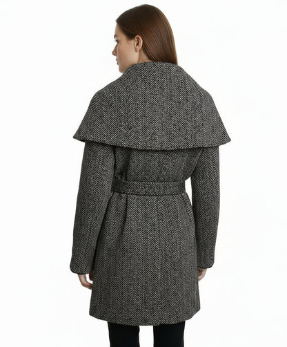 Mo-Ka Asymmetrical Shawl Collar Coat