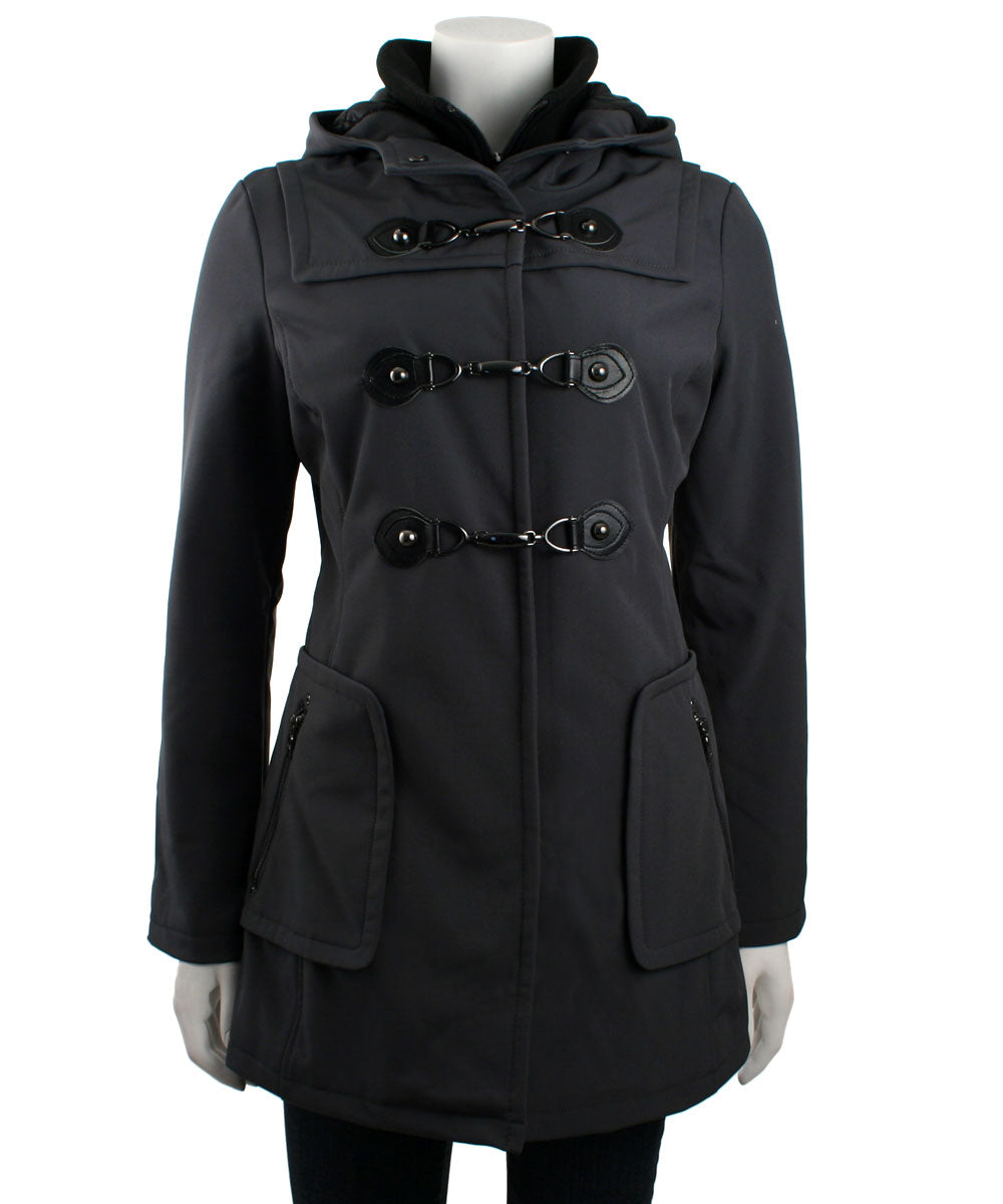 Mo-ka Soft-Shell Toggle Hooded Coat