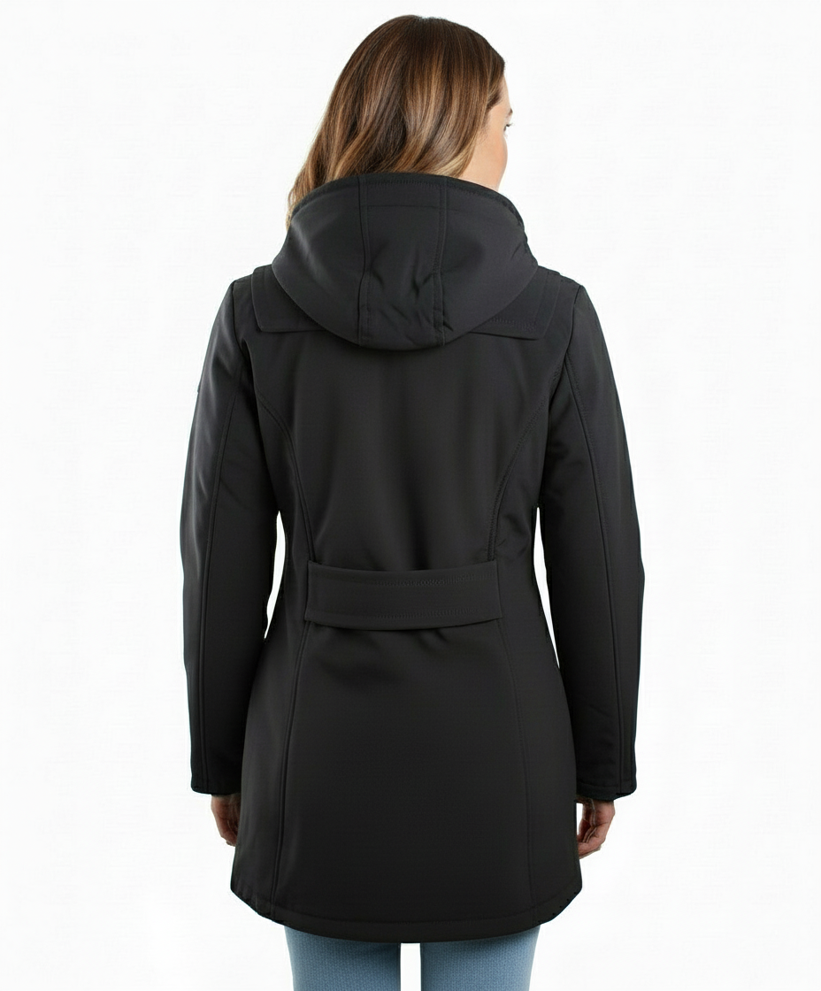 Mo-ka Soft-Shell Toggle Hooded Coat