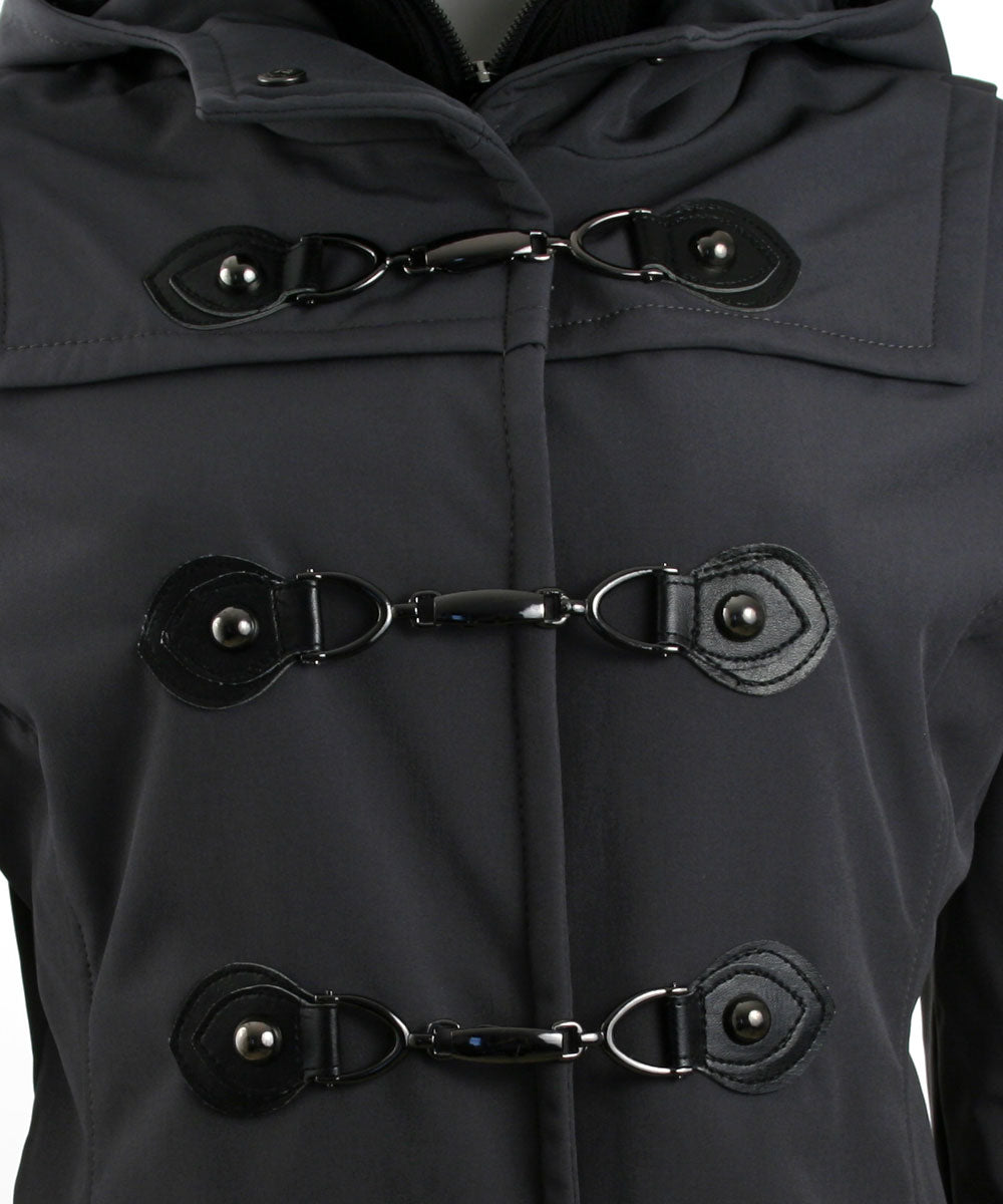 Mo-ka Soft-Shell Toggle Hooded Coat