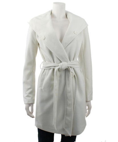 Monoreno Shawl Collar Wrap Coat