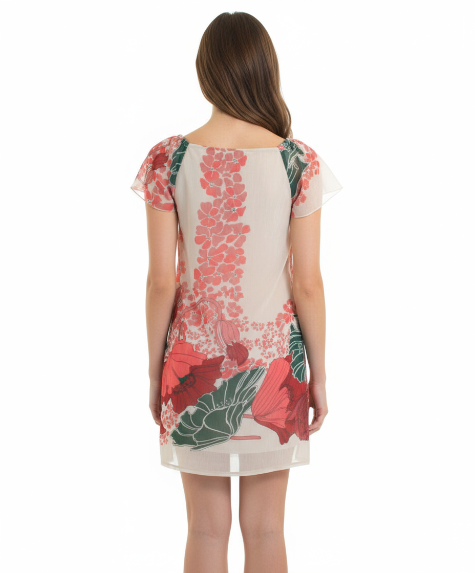 213 Industry Floral Print Dress, Pink