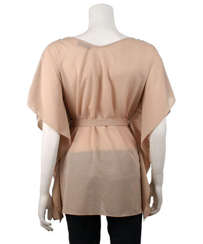 Ryu: Lace Trim Dolman Sleeve Tunic Top