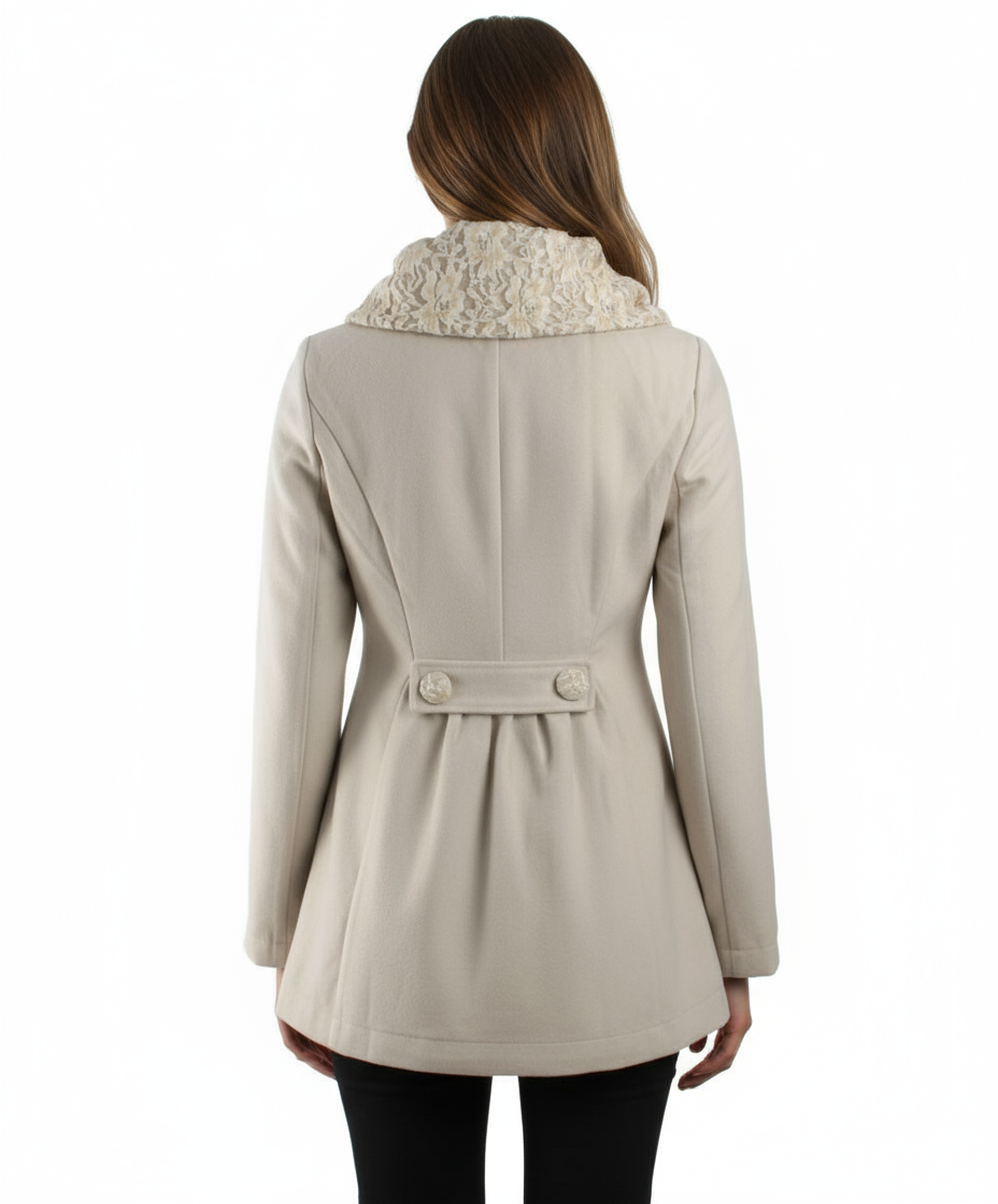 Ryu: Long Sleeve Coat with Oversized Collar