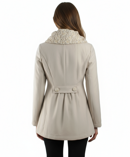 Ryu: Long Sleeve Coat with Oversized Collar