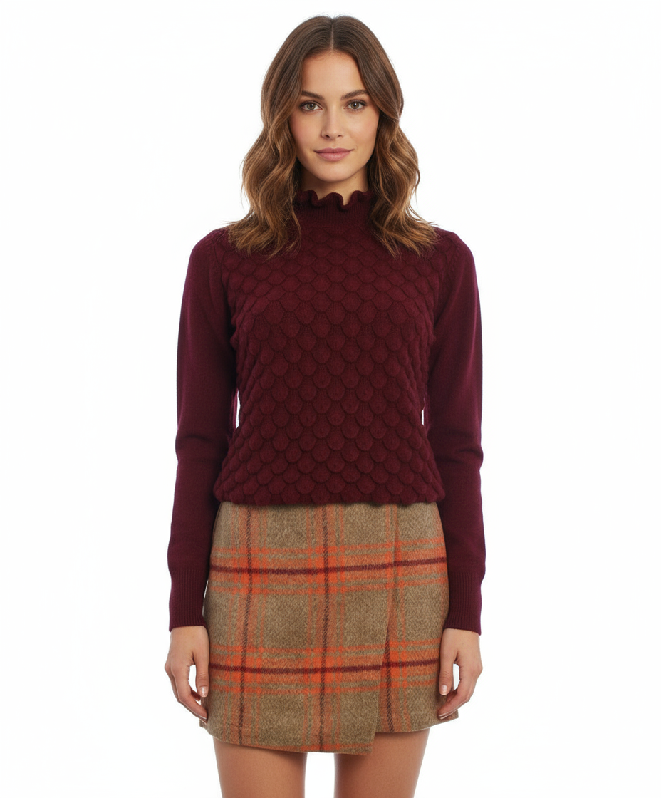 HYFVE Plaid Mini Overlay Skirt