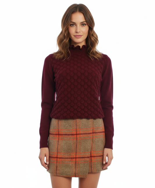 HYFVE Plaid Mini Overlay Skirt