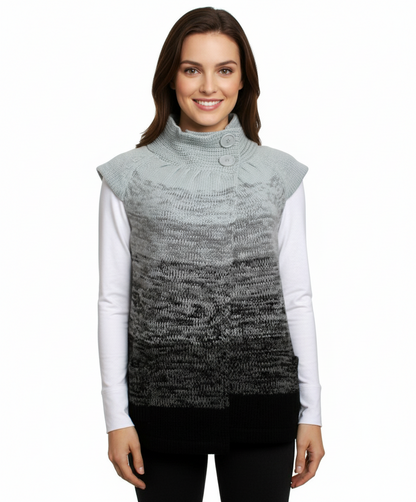 Ci Sono Cap Sleeve Sweater, Black Combo