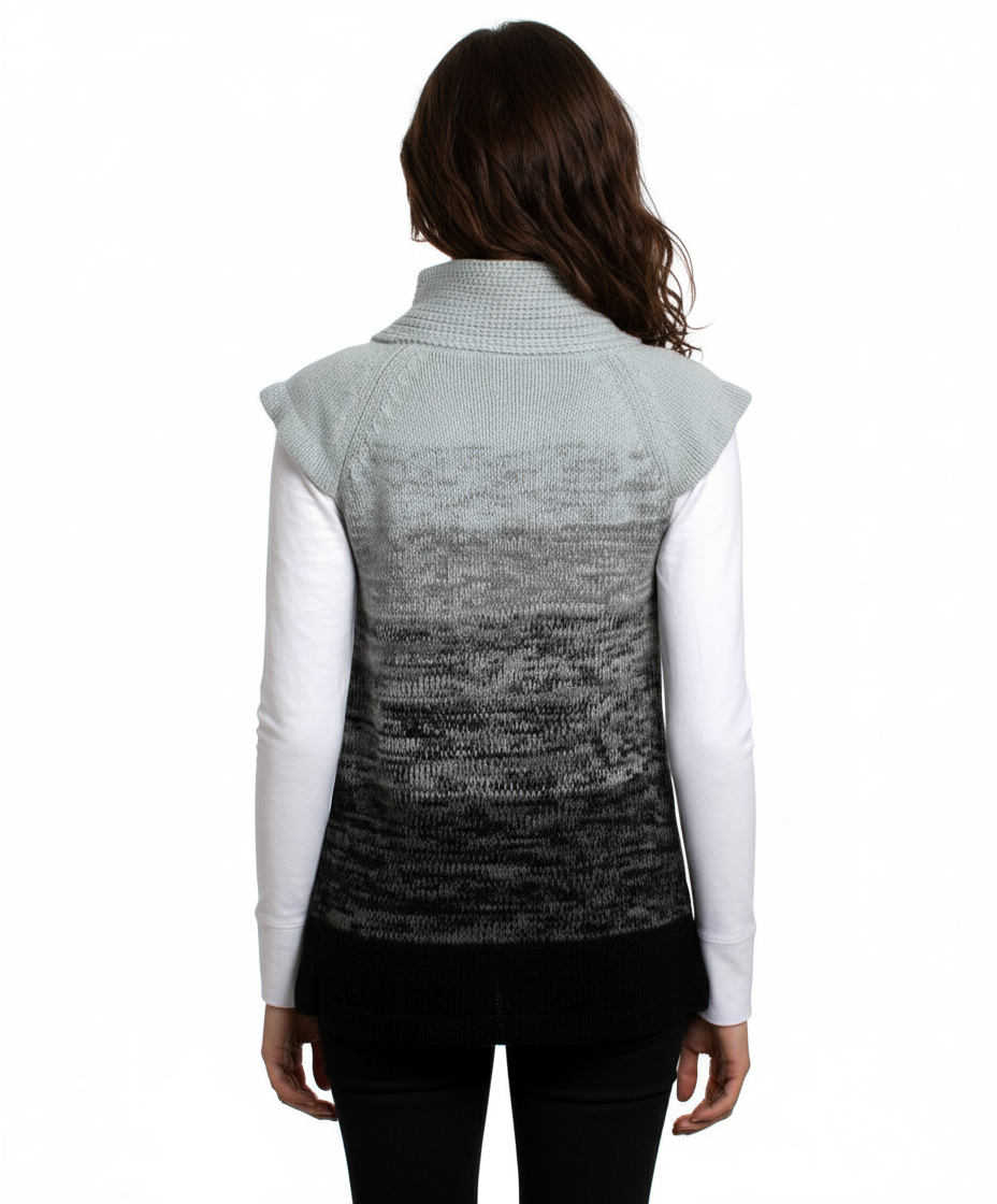 Ci Sono Cap Sleeve Sweater, Black Combo