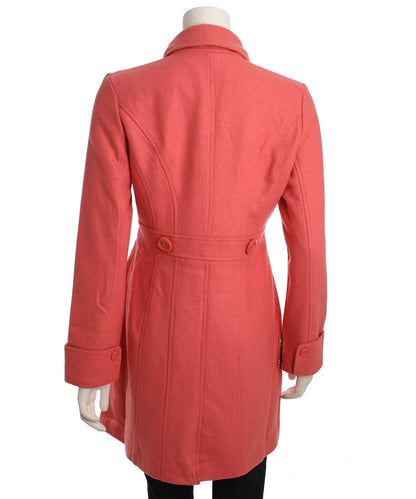 Tulle Single-Breasted Button-Down Walker Coat