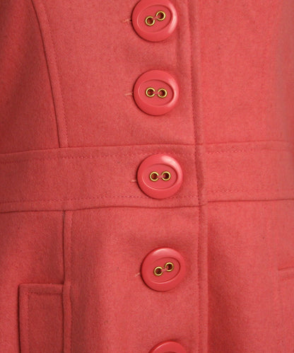 Tulle Single-Breasted Button-Down Walker Coat