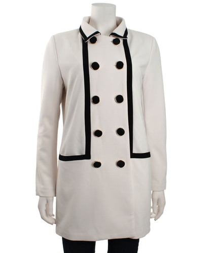 Lucy Paris Double Breasted Textured Trench Coat