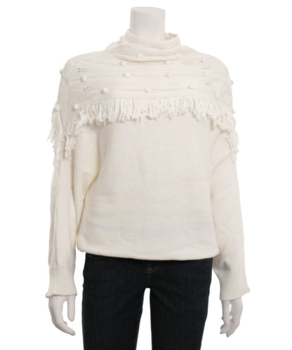 FATE by LFD Cream Cowl-Neck Sweater