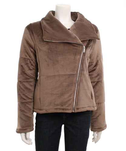 HYFVE Shawl Collar Asymmetrical Puffer Coat