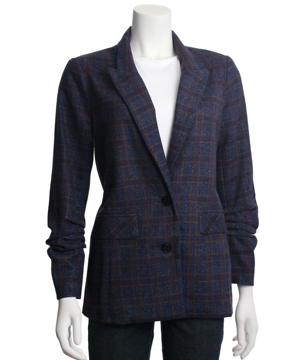 Skies Are Blue Plaid Blazer