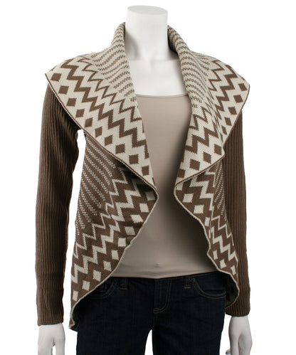 Ya Long Sleeve Ribbed Cardigan